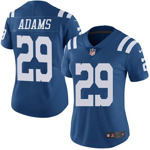 Women's Limited Mike Adams Nike Jersey Royal Blue - #29 Rush NFL Indianapolis Colts